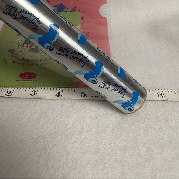 Set of 3 STITCH Scissors File Folders Green Pink Foil Roll Disney Japan - Picture 10 of 11